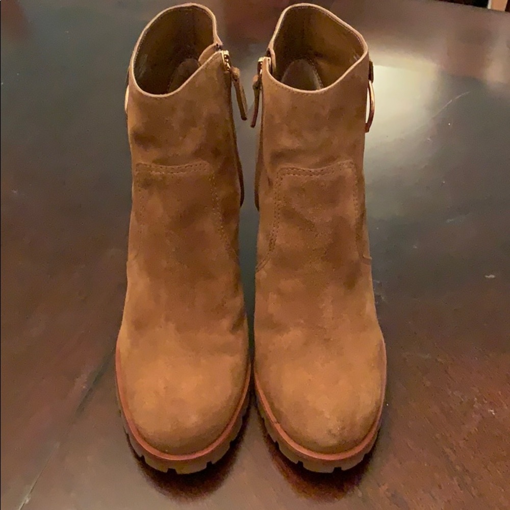 Tory Burch Sofia LUG Sole Boot Tan